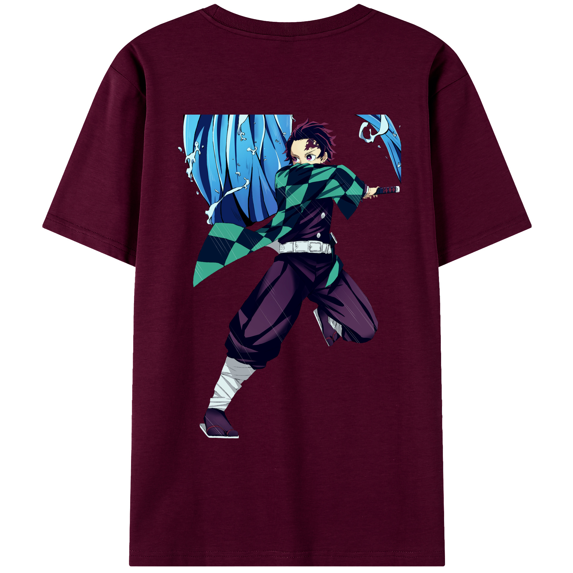 （画像用） 鬼滅の刃 竈門 炭治郎／かまど たんじろう Kamado Tanjirou レディース半袖Tシャツ(バックプリント)